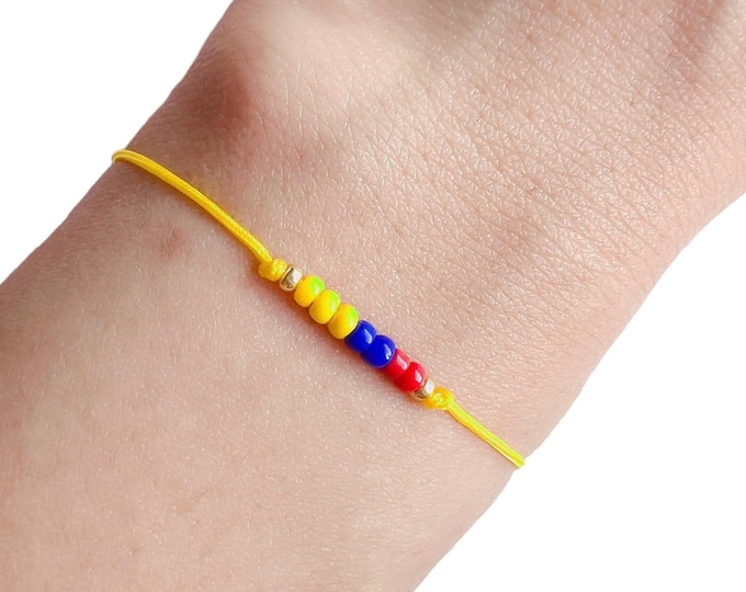 Colombian Colors Amulet – Unisex Bracelet with Glass Beads and Intention
