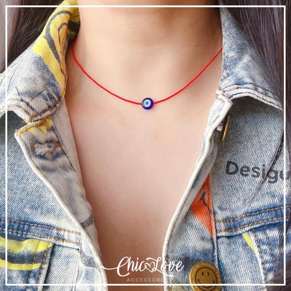 Evil Eye Necklace Evil Eye Cord Necklace Evil Eye Choker Nazar