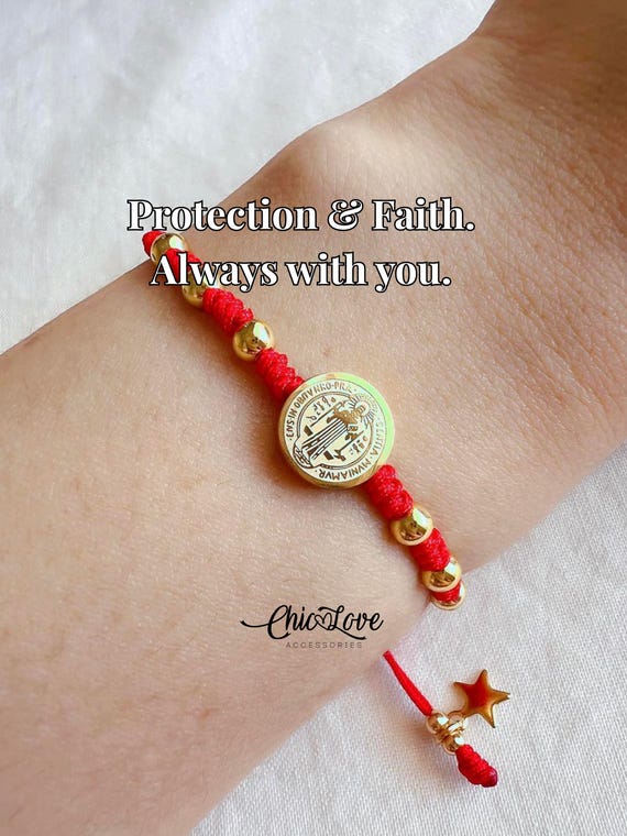 Saint Benedict Red String Bracelet – Your Shield of Protection and Faith.