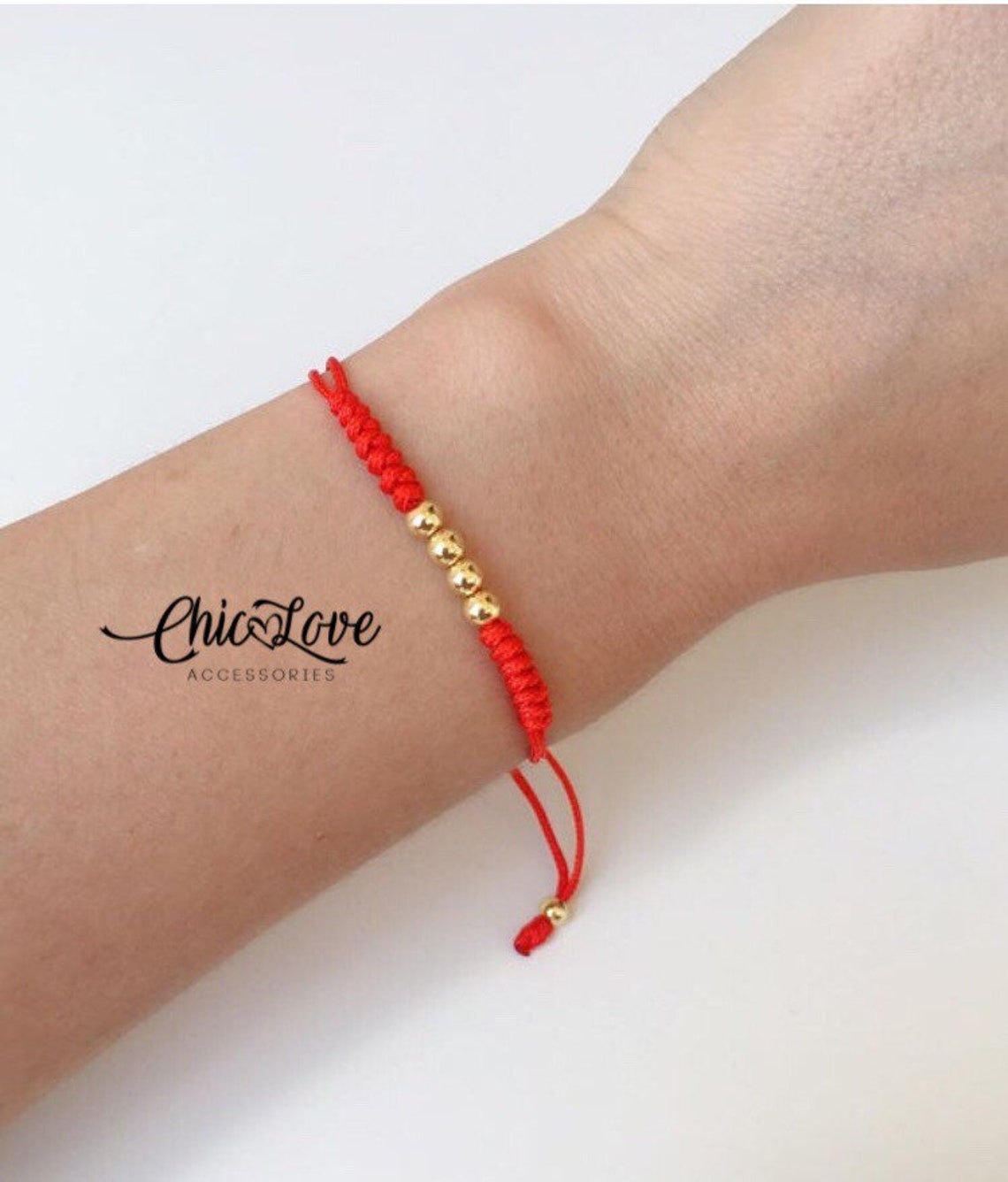 Ref81 Beaded Red String Bracelet Protection Bracelet Red Etsy