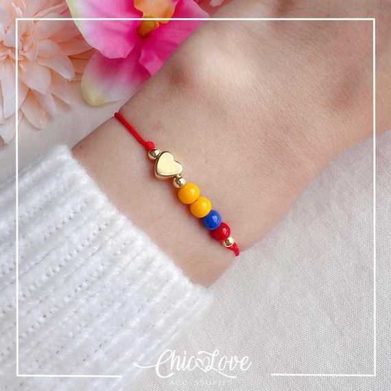 Colombian Bracelet, Colombian Bracelet, Colombian Flag, Pulsera de Colombia, Colombian Bracelet, Bracelet, Colombian Flag, Colombian Jewelry