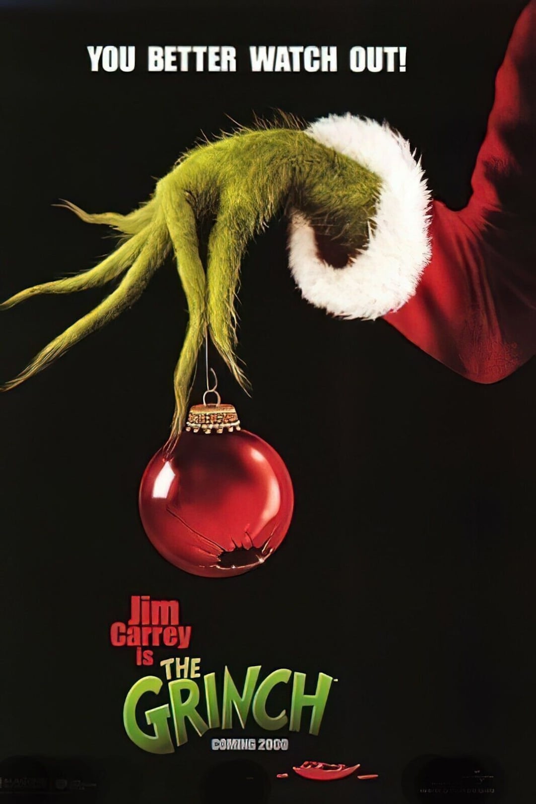The Grinch Movie Poster Jim Carrey Poster Etsy