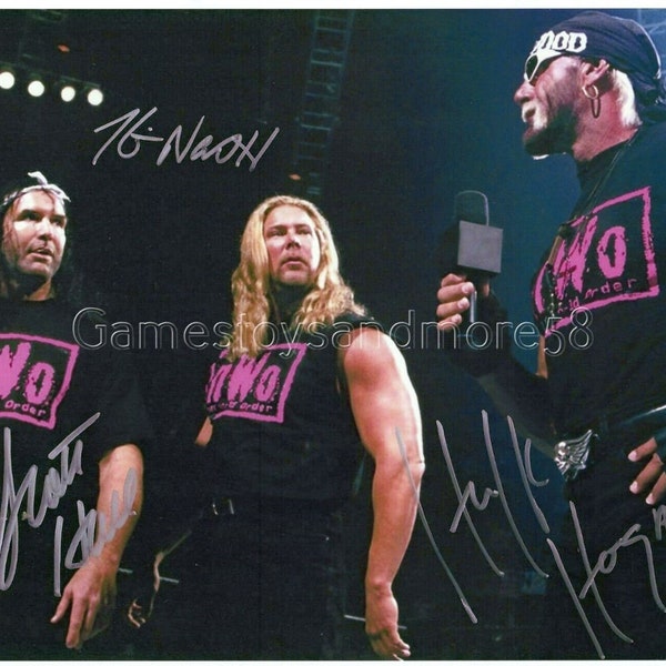 Scott Hall Kevin Nash Hulk Hogan Wwe Wwf Autographed Signed 8X10 Photo Reprint.