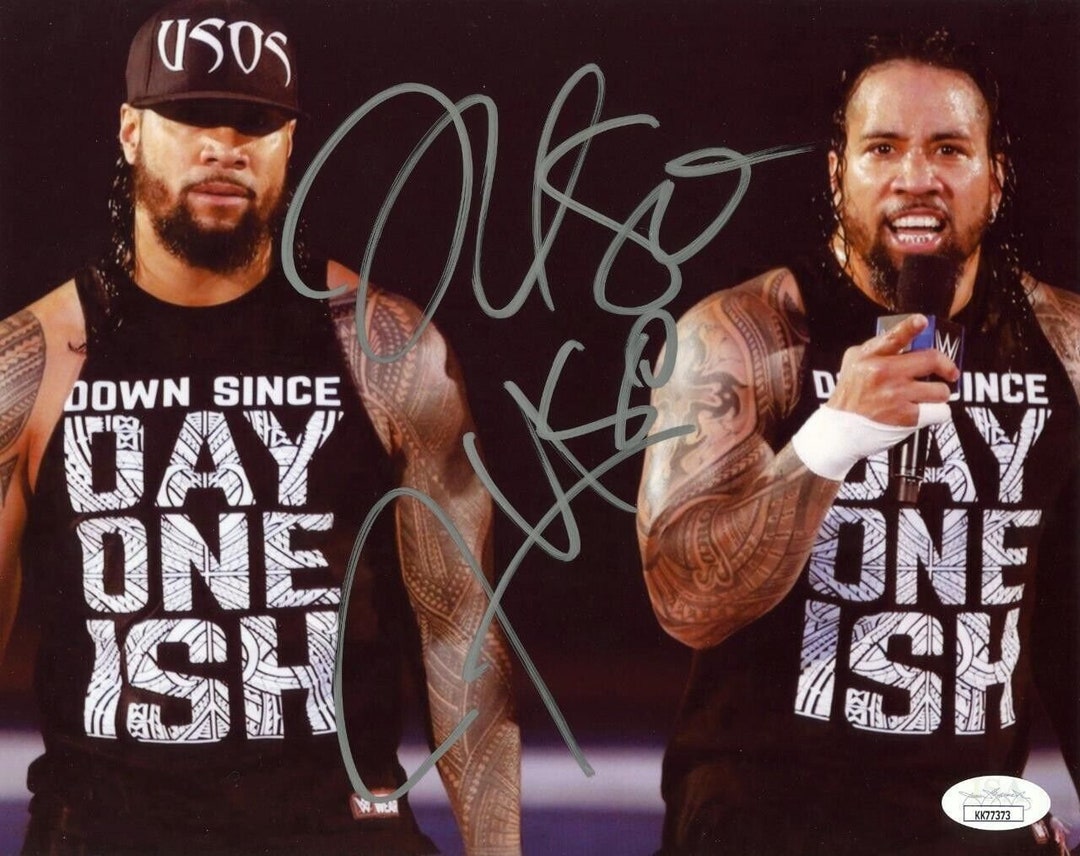 Jimmy and Jay Uso Signed PHOTO RP WWE Bloodline - Etsy