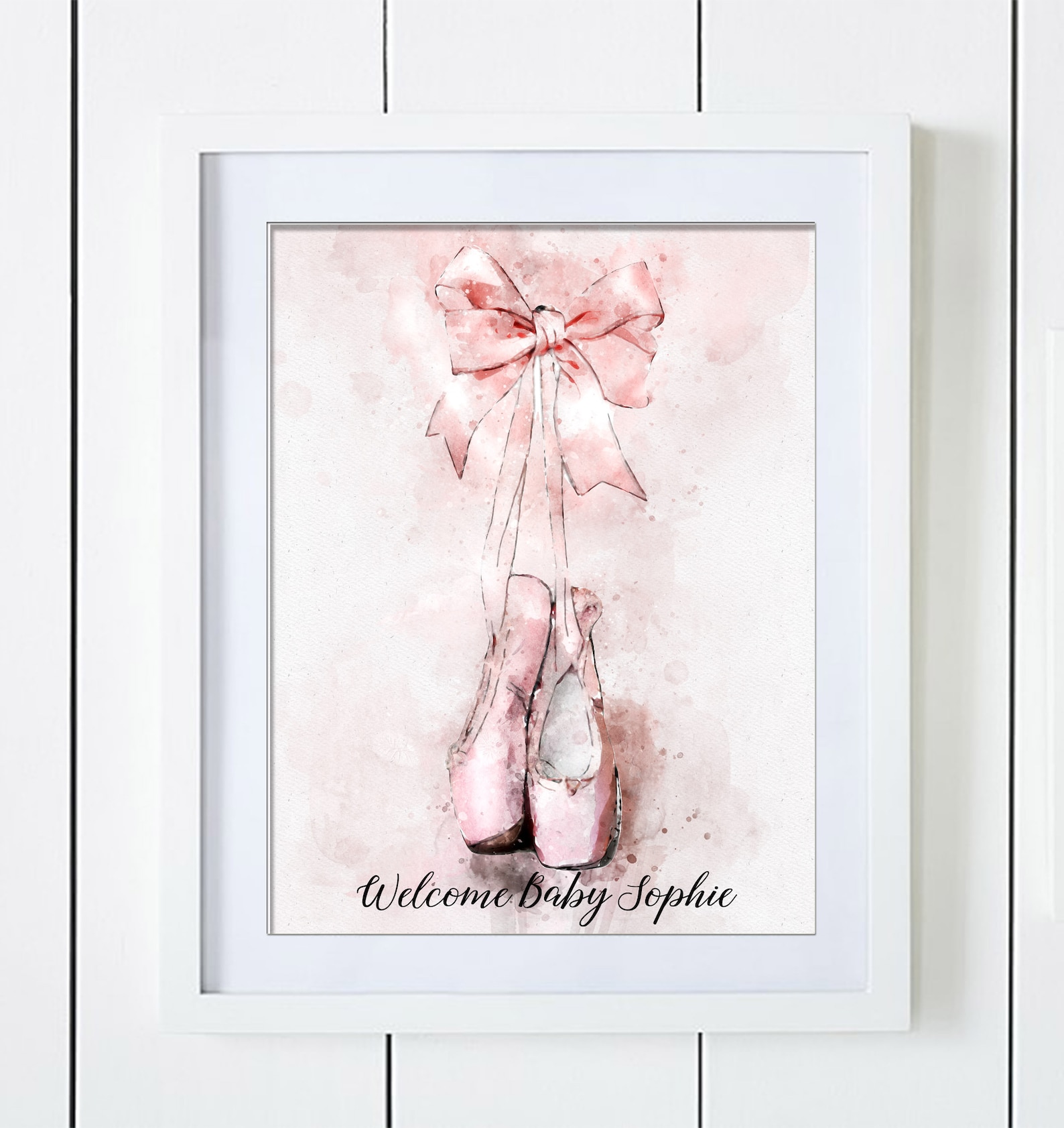 ballet shoes guest book alternative for signatures girl baby shower birthday graduation instant download digital file printable