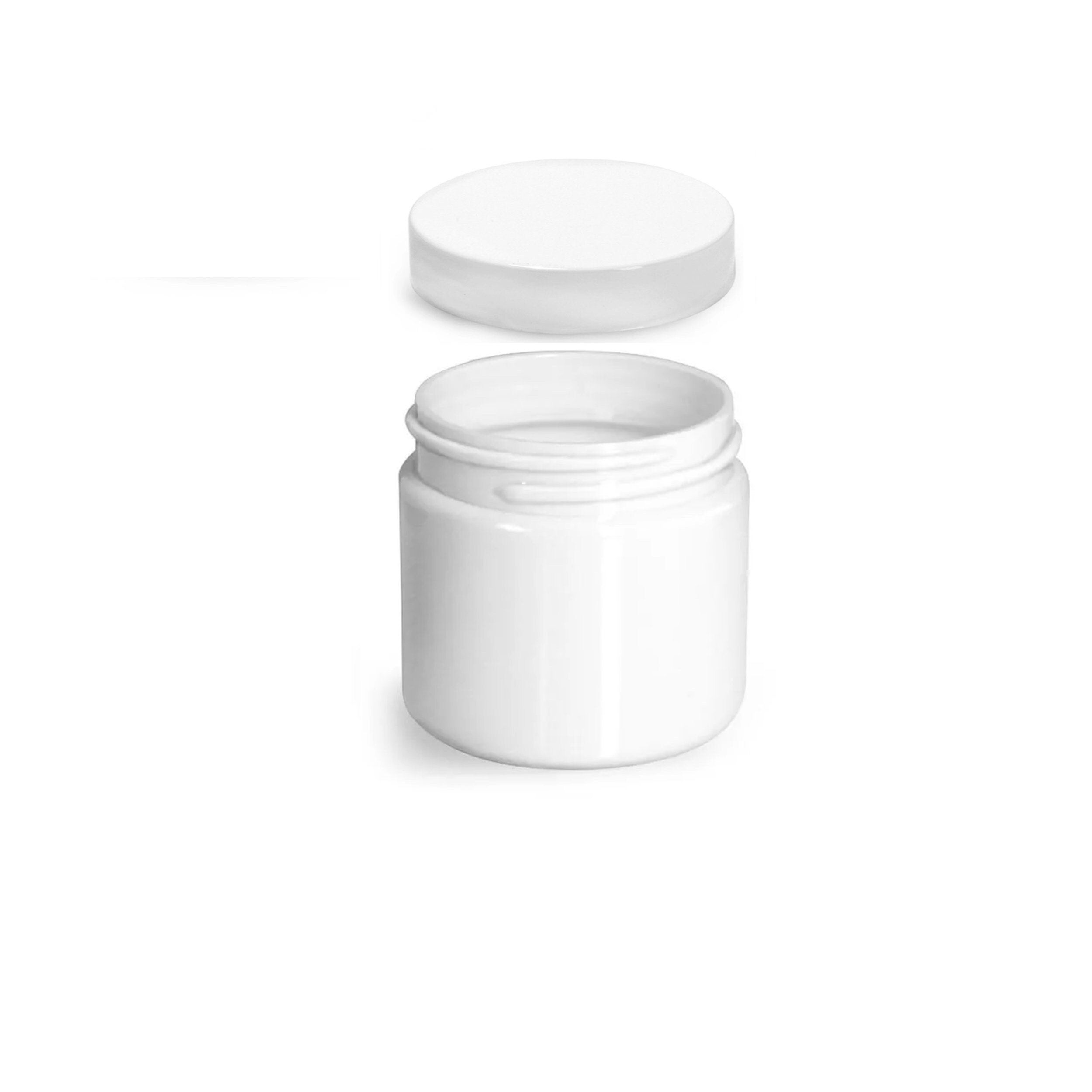 20PCS 100ML 3.4oz White Plastic Empty Portable Solid Powder