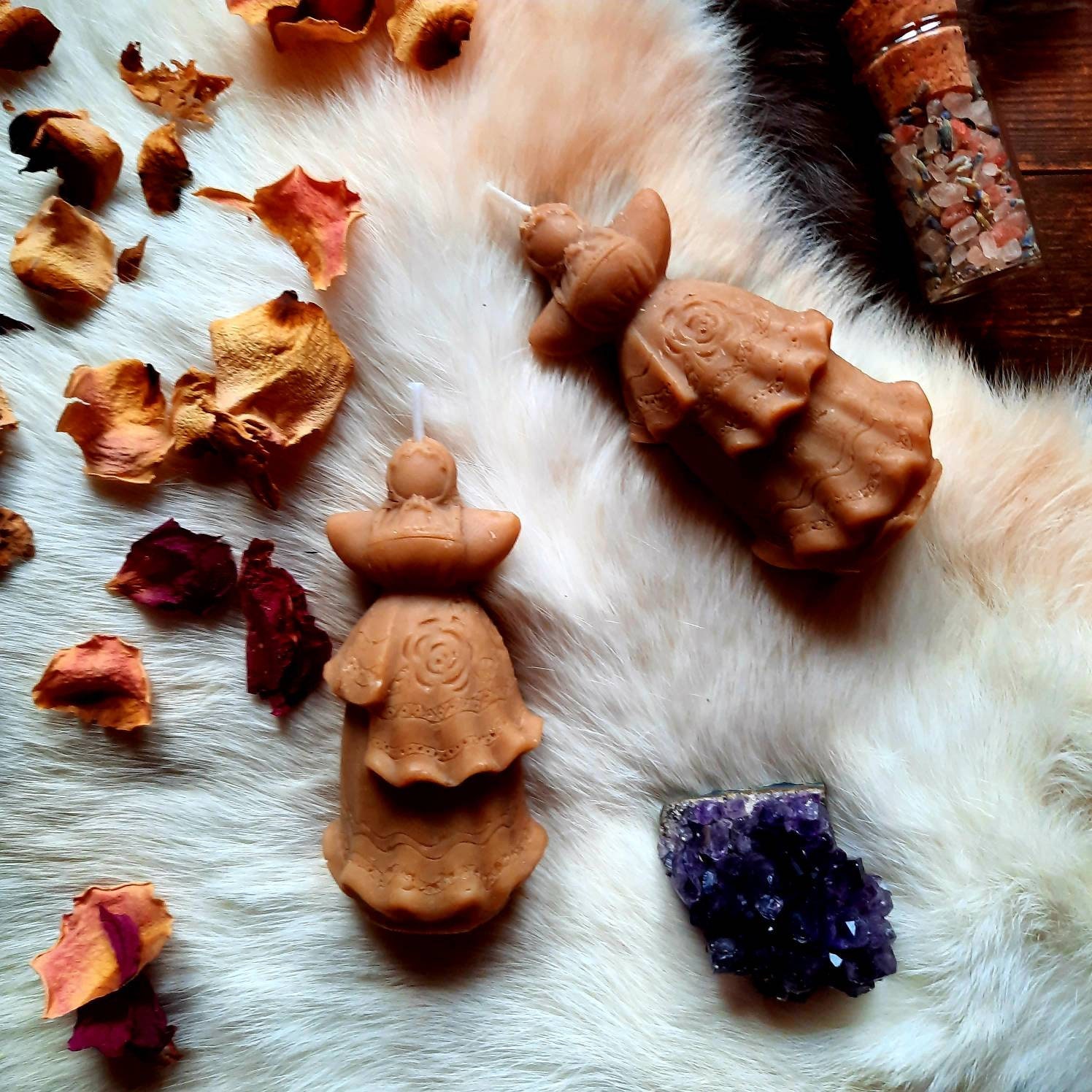 Witch Candle, Bougie Rituelle de Protection, Bougie Parfumée, Cire d'abeille, Sorcière, Witchy, Goth