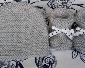 Chausson Bebe Tricote Main Etsy