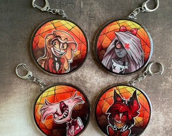 3in Hazbin Hotel Acrylic Keychain Charm