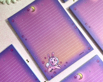 Space Bunny Stationary Notepad