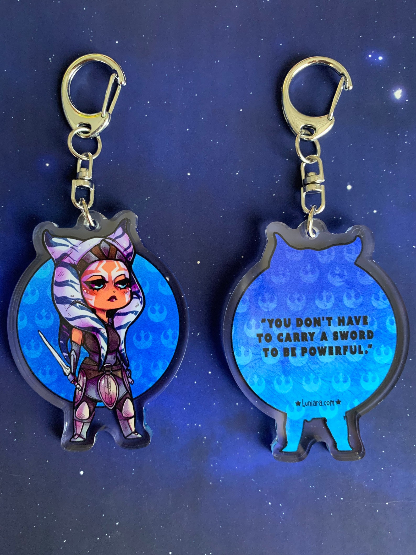 2.5 Star Wars Rebels Ahsoka Acrylic Charm Keychains Phone Etsy