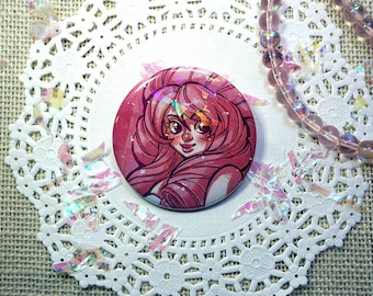 Rose Quartz 2.25 inch Button