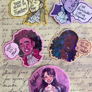 Eliza Hamilton Musical 3 Vinyl Holo Sticker afbeelding 5