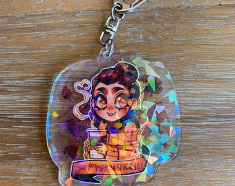 Pumpkin Spice Life 3" Acrylic Holographic Charm Keychain