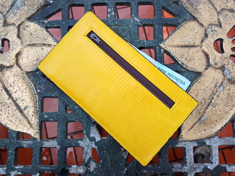 Leather Wallet Yellow Color Birthday Valentine Unique Gift ...