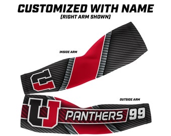 Mangas deportivas personalizadas de los USC Panthers (Upper St. Clair). Béisbol, baloncesto, voleibol y fútbol americano.