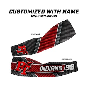 Peters Township INDIANS Custom Sports Arm Sleeves. Baseball, Basketball, Volleyball, Football