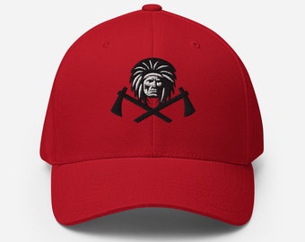 Indios de Peters Township bordados - Sombrero FlexFit ajustado