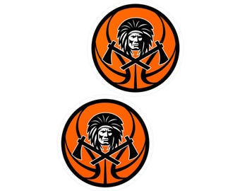 Calcomanías de vinilo de Peters Township. Yeti, Copa Stanley. Logotipo de los Indios. Resistente al agua y a los rayos UV. 2", 3", 4"