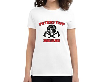 Peters Township Indians - Camiseta de manga corta mujer