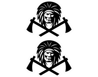 Calcomanías de vinilo de los indios de Peters Township. Para exteriores, resistentes al agua, Yeti, Stanley, automóviles, vehículos y camiones