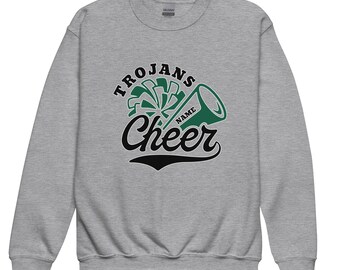 Sudadera de animadoras personalizada para jóvenes con nombre del equipo, regalo personalizado, mamá animadora con nombre, atuendo de competición de animadoras