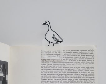 Marcapáginas con meme de ganso: un divertido regalo con clip para libros