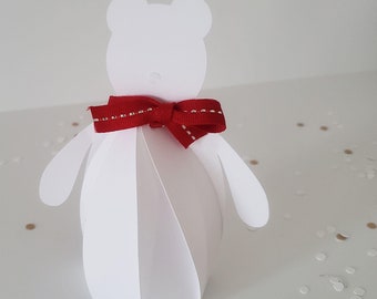 Teddy Bear Favor Box SVG: Baby Shower Candy Box (Digital Download)