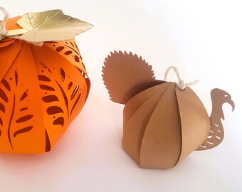 3D Turkey Placeholder Template: Thanksgiving Treat Box (Digital Download)