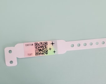 Paquete de pegatinas de vinilo con código QR personalizado para pulseras, artículos de fiesta de CashApp y Venmo para despedidas de soltera y solteros, pegatinas para el fin de semana, invitan al novio a una bebida