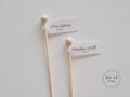 Vintage-inspired Cocktail Hour Drink Stirrers - Customized Oxford Pennant Wedding Table Numbers