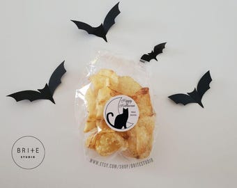 Halloween Party Favor Stickers: Kids Treat Bag Labels