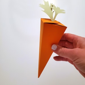 Carrot Treat Box svg 3d Carrot candy Box for Easter favor template for Digital Download paper carrot svg file for Easter party favor