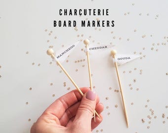 Marcadores de queso personalizados: marcadores de comida para tabla de charcutería