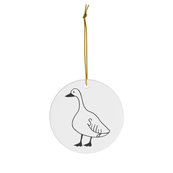Ceramic Goose Ornament Etsy