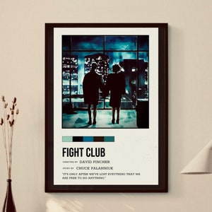 Fight Club minimalist movie poster, 12x 18 inch movie print, film print, movie lover gift, wall art, movie quote