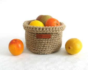 Home decor basket Ø17x15 cm jute basket utensil storage basket rustic READY TO SHIP