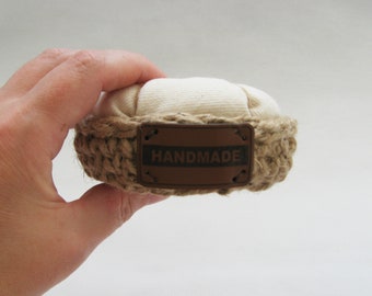 Pincushion made of jute Ø12 cm Retro Rustic Scandy Country House READY TO SHIP