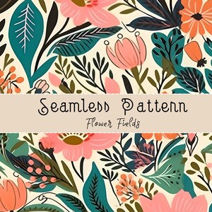 Floral Pattern, Botanical Pattern, Floral Seamless Pattern, Floral Background, Botanical Background, Seamless Repeat, POD Allowed