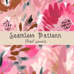 Floral Pattern, Botanical Pattern, Floral Seamless Pattern, Floral Background, Botanical Background, Seamless Repeat, POD Allowed