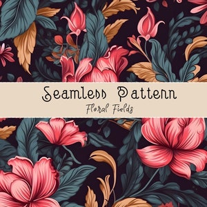 Floral Pattern, Botanical Pattern, Floral Seamless Pattern, Floral Background, Botanical Background, Seamless Repeat, POD Allowed