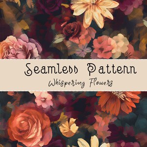 Floral Pattern, Botanical Pattern, Gouache Pattern, Floral Seamless Pattern, Floral Background, Botanical Background, Seamless Repeat