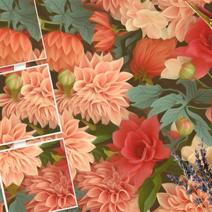 Floral Pattern, Botanical Pattern, Floral Seamless Pattern, Floral Background, Botanical Background, Seamless Repeat, POD Allowed