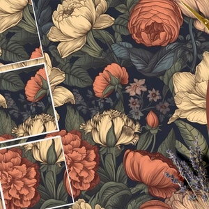 Floral Pattern, Botanical Pattern, Floral Seamless Pattern, Floral Background, Botanical Background, Seamless Repeat, POD Allowed