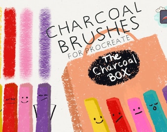 Procreate Charcoal Brushes, Procreate Brushes, Charcoal Brushes, Digital Brushes, Procreate Illustration