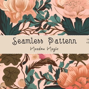 Floral Pattern, Botanical Pattern, Floral Seamless Pattern, Floral Background, Botanical Background, Seamless Repeat, POD Allowed