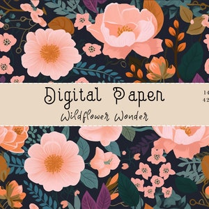 Floral Pattern, Botanical Pattern, Floral Seamless Pattern, Floral Background, Botanical Background, Seamless Repeat, POD Allowed