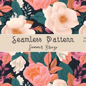 Floral Pattern, Botanical Pattern, Floral Seamless Pattern, Floral Background, Botanical Background, Seamless Repeat, POD Allowed