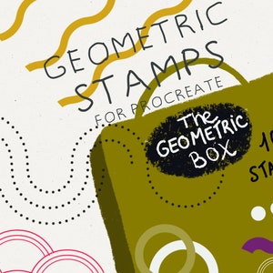 The Procreate Geometric Box, 107 Stamps for Procreate, Procreate Brush Set, Procreate Stamp Set, Procreate Brushes, Brushes for Procreate