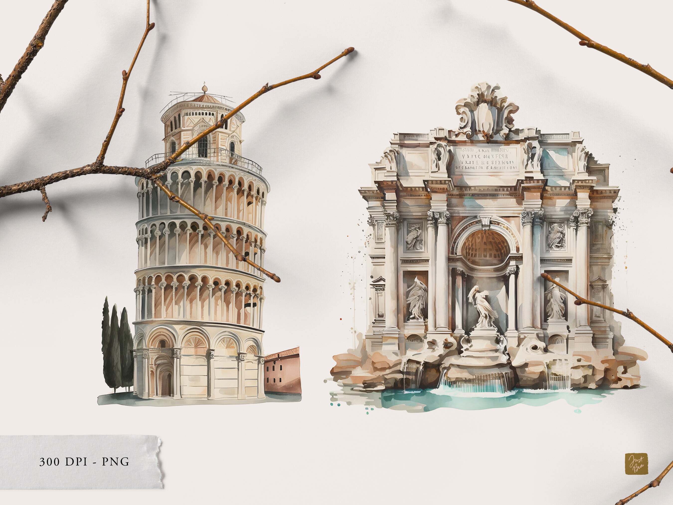 Italy Clipart, Italy Graphics, Italian Cuisine Clipart Set, Milan ...